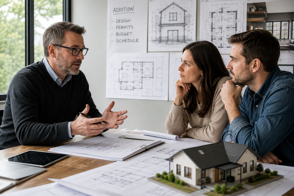 Collaborative Architectural Planning Meeting