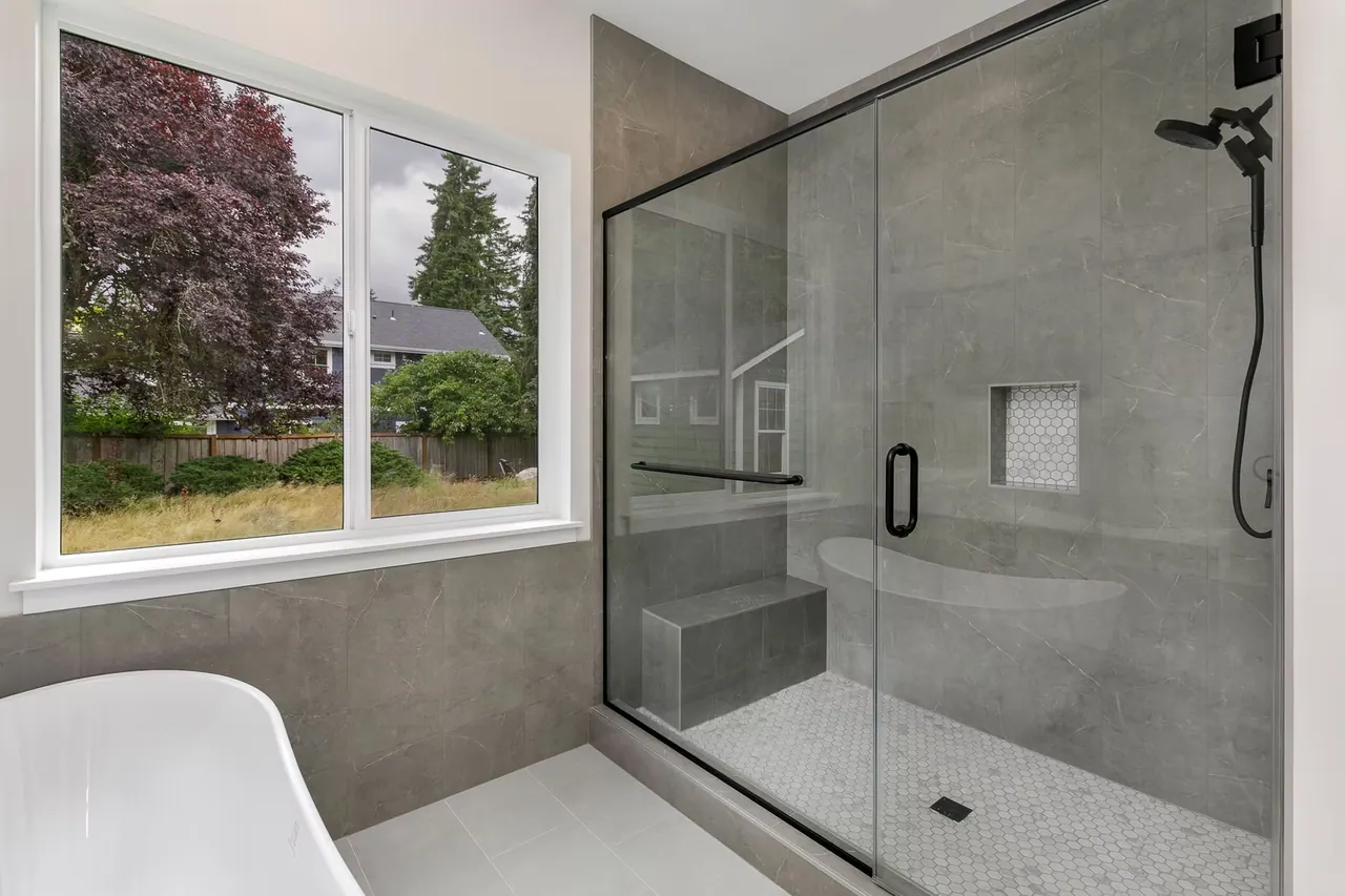 Bellevue Remodel: primary bath with walk-in shower