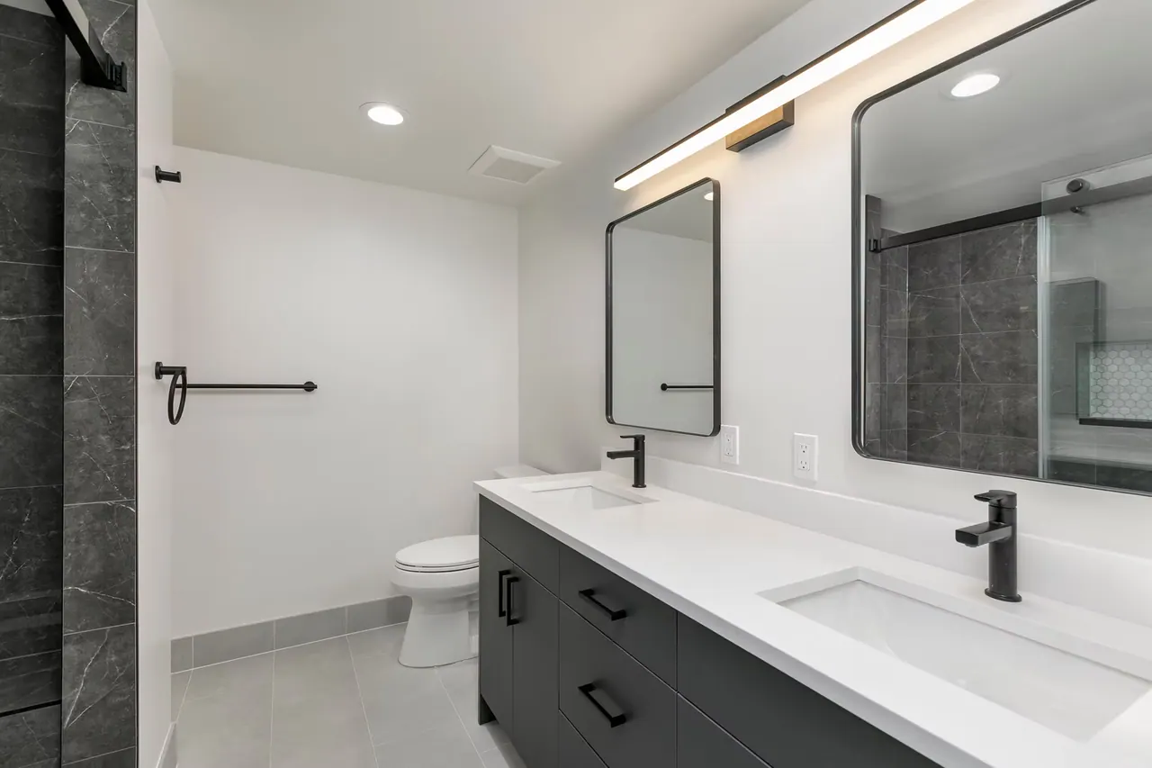 Bellevue Remodel: bathroom with double vanity