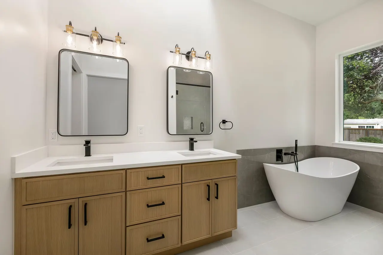 Bellevue Remodel: primary bath with freestanding tub