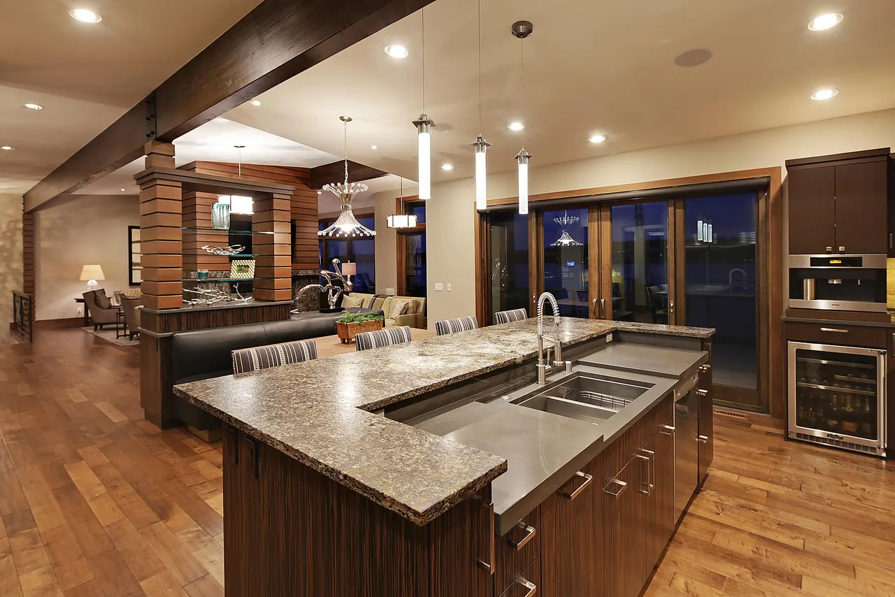 Carr Remodel: kitchen island and open plan