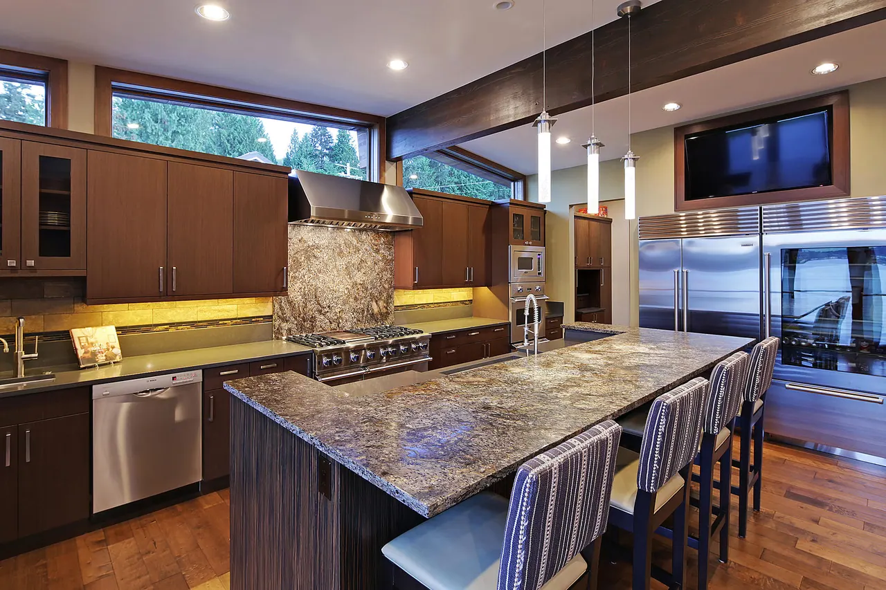 Carr Remodel: kitchen and window wall