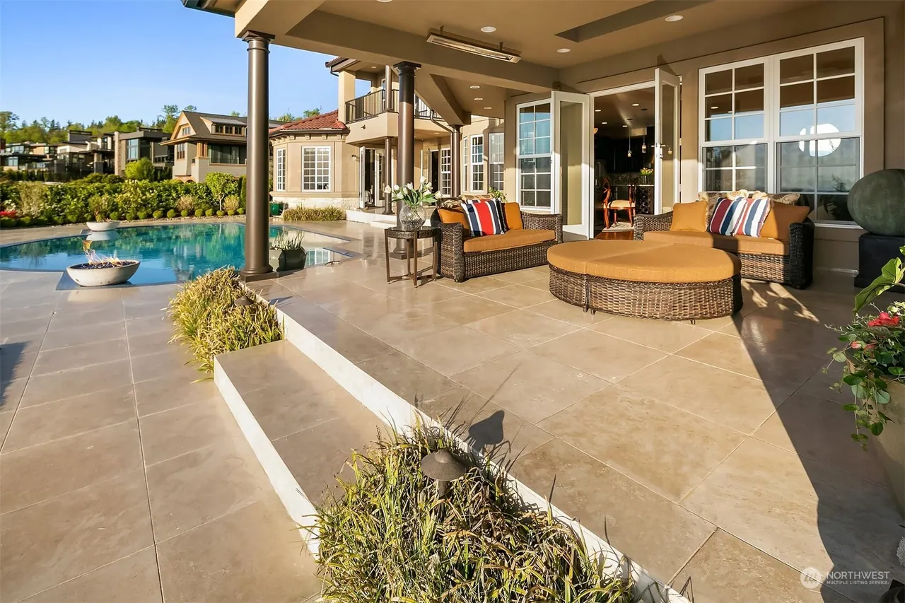 Harrison Street: covered loggia beside the pool