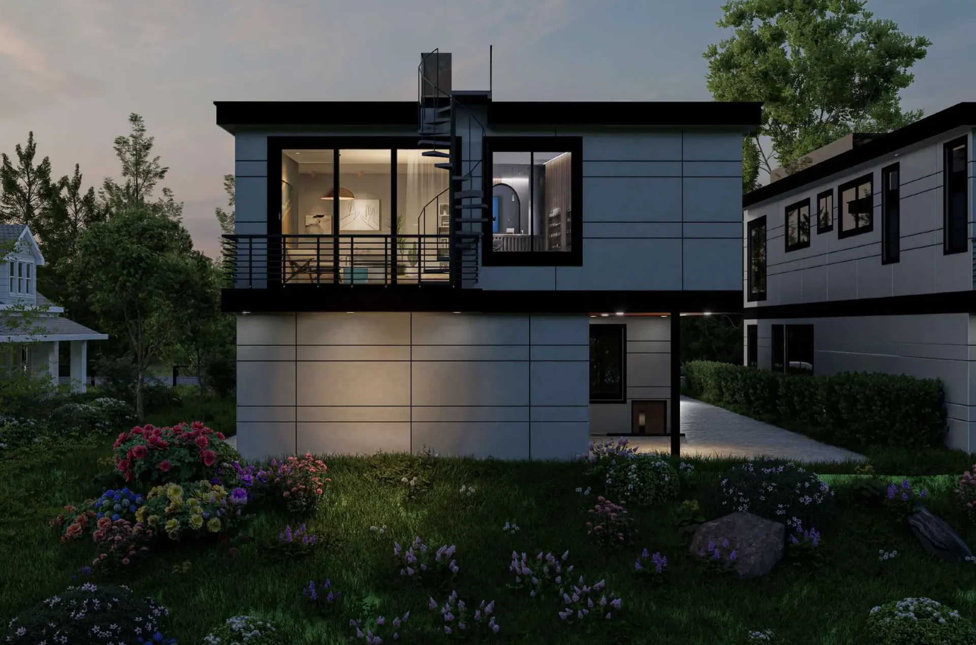 Orchard Street Homes 4018 & 4022: rear elevation